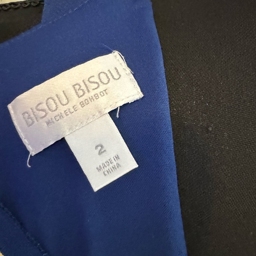 Bisou Bisou Michele Bohbot Royal Blue Sheath Dress Sleeveless Career Cocktail - Picture 7 of 7
